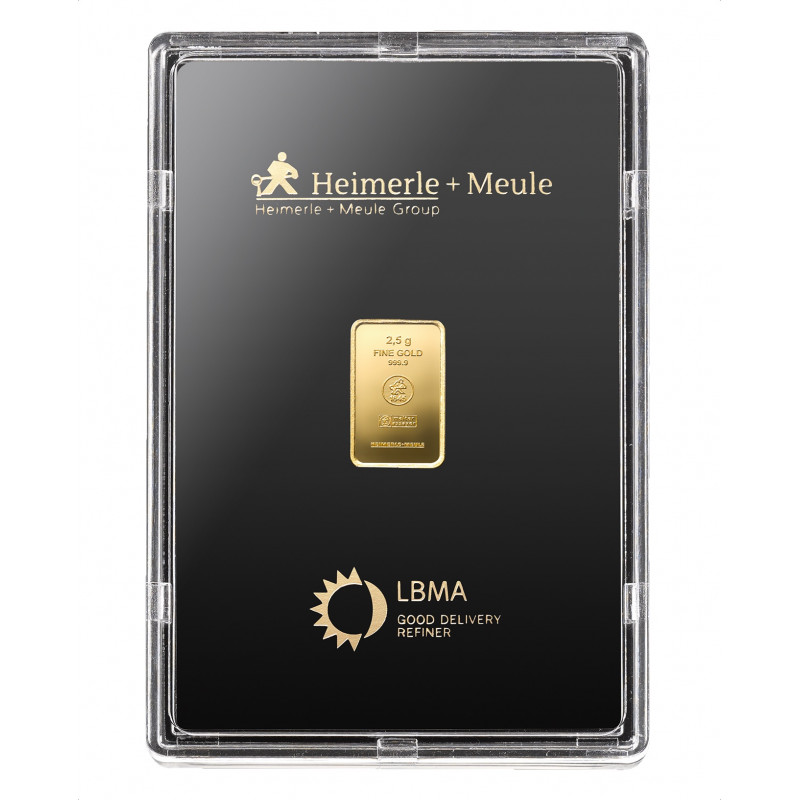 Heimerle + Meule Goldbarren 2,5Gr, geprägt