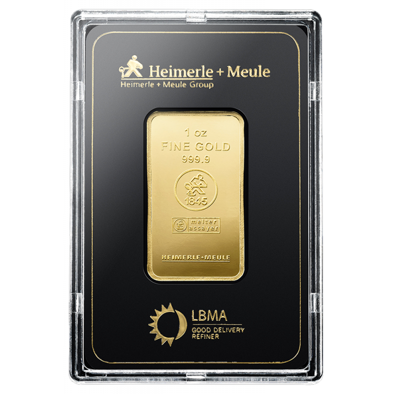 Heimerle + Meule Goldbarren 1oz, geprägt