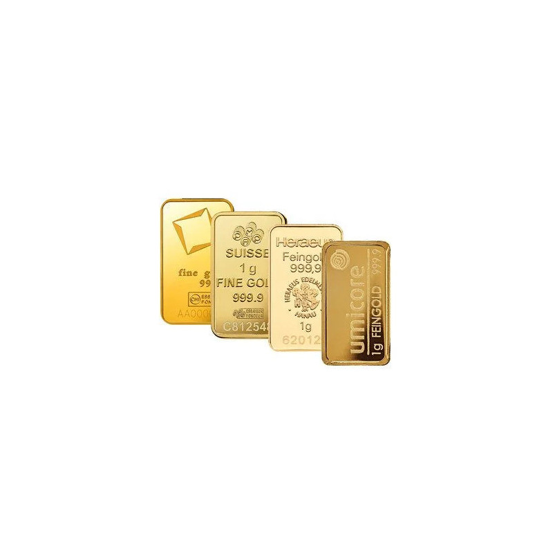 1Gr Goldbarren diverse