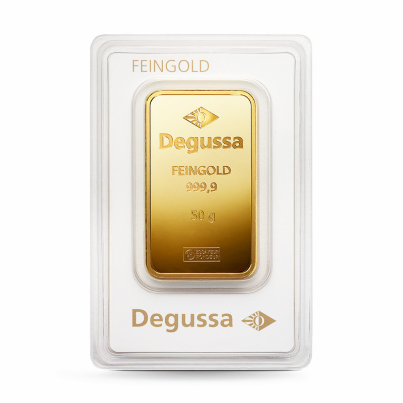 50 Gr. Goldbarren Degussa