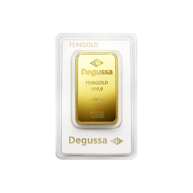 100 Gr. Goldbarren Degussa