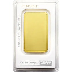 100 Gr. Goldbarren Degussa